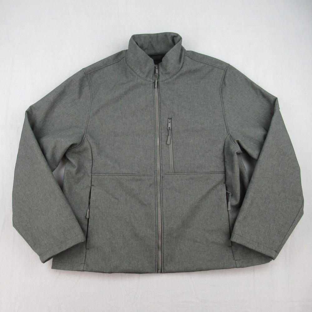 Quince Softshell Full-Zip Jacket Mens XL Heather Shady Charcoal STLIC006
